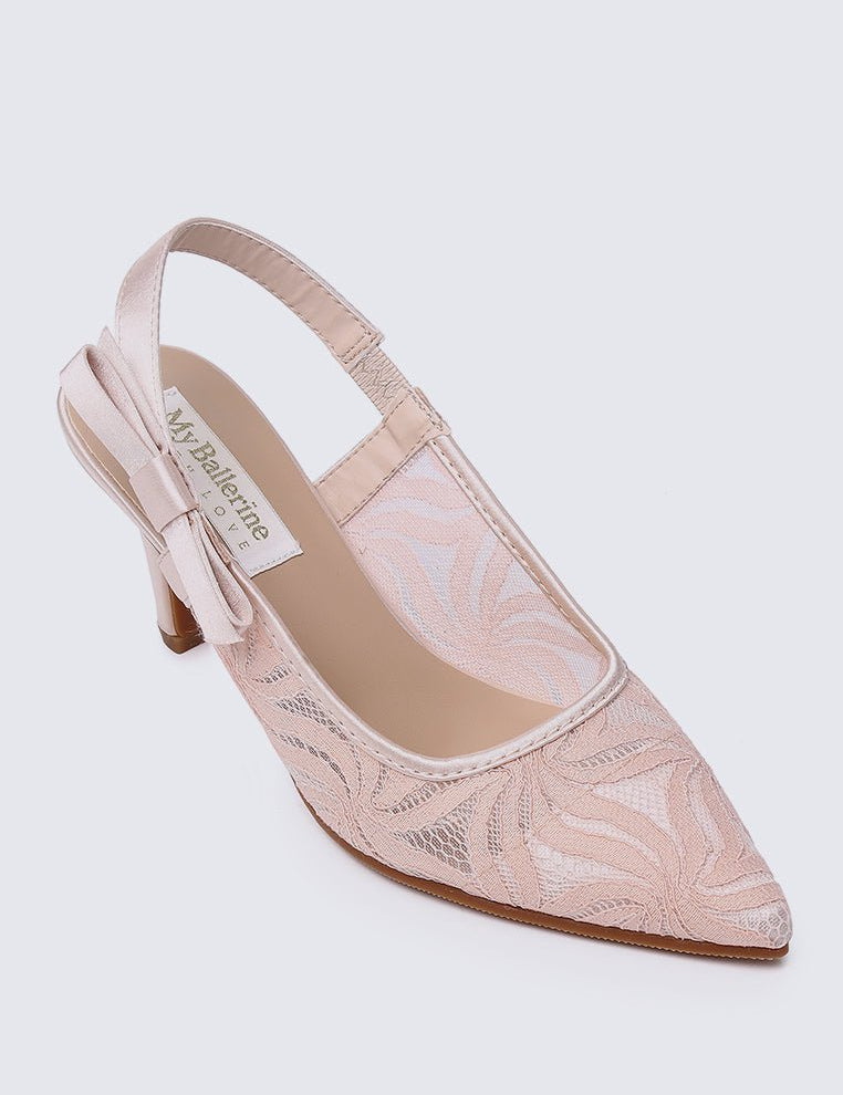 Perry Comfy Heels In Blush - myballerine