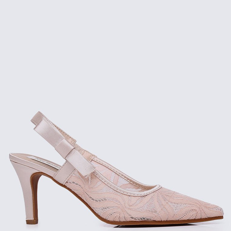 Perry Comfy Heels In Blush - myballerine