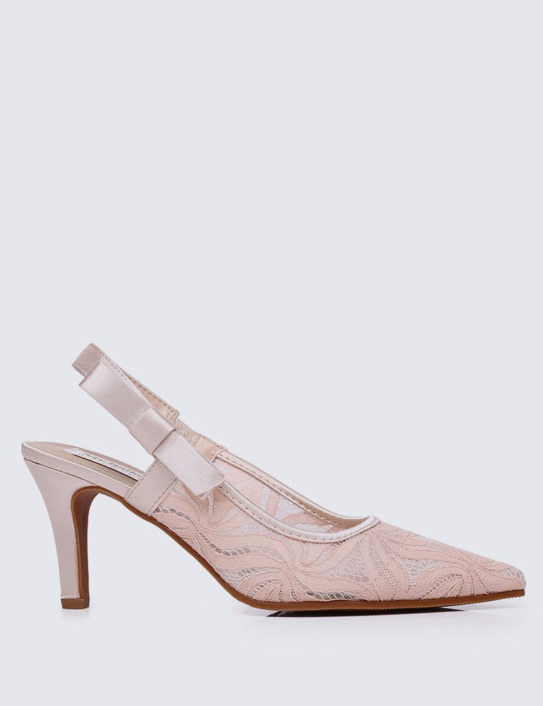 Perry Comfy Heels In Blush - myballerine