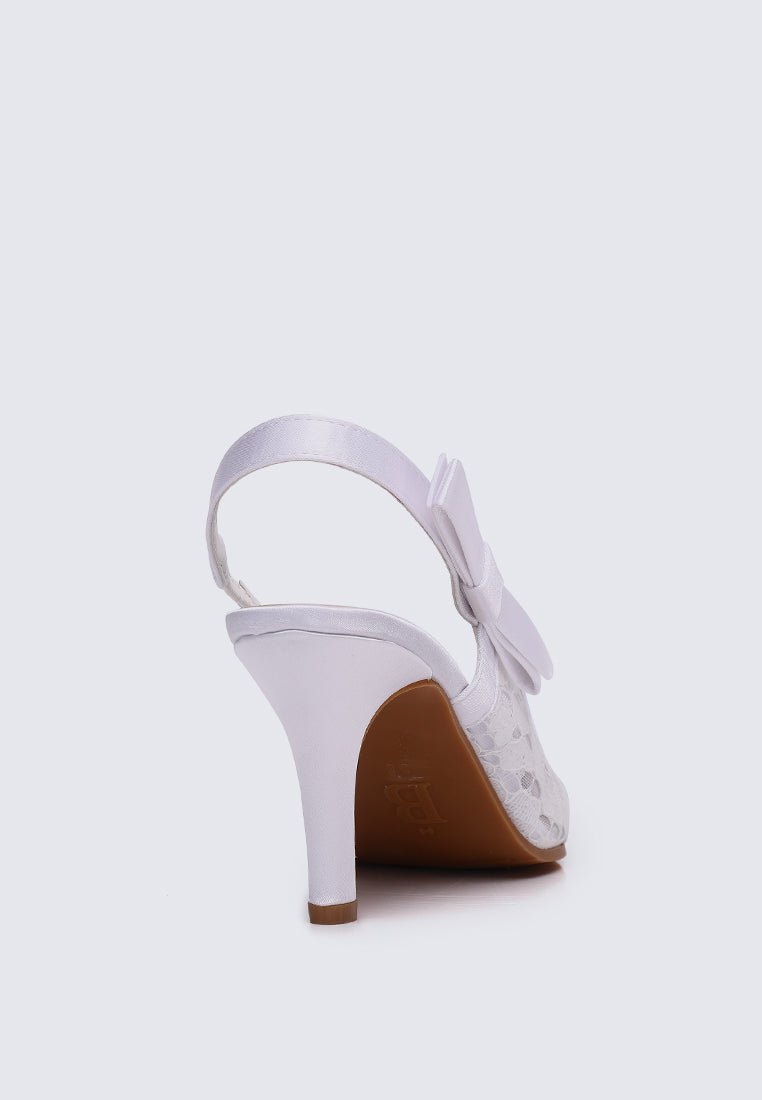 Perry Comfy Heels In White - myballerine