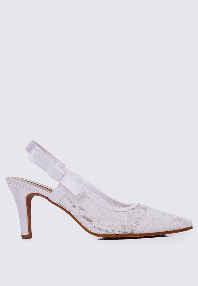 Perry Comfy Heels In White - myballerine