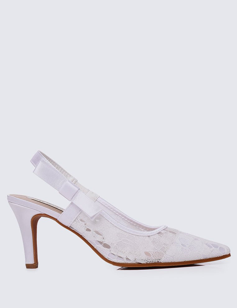 Perry Comfy Heels In White - myballerine