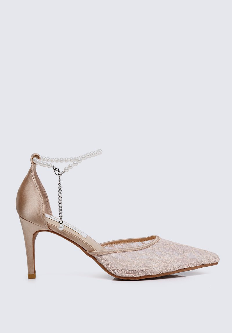 Poppy Comfy Heels In Rose Gold - myballerine