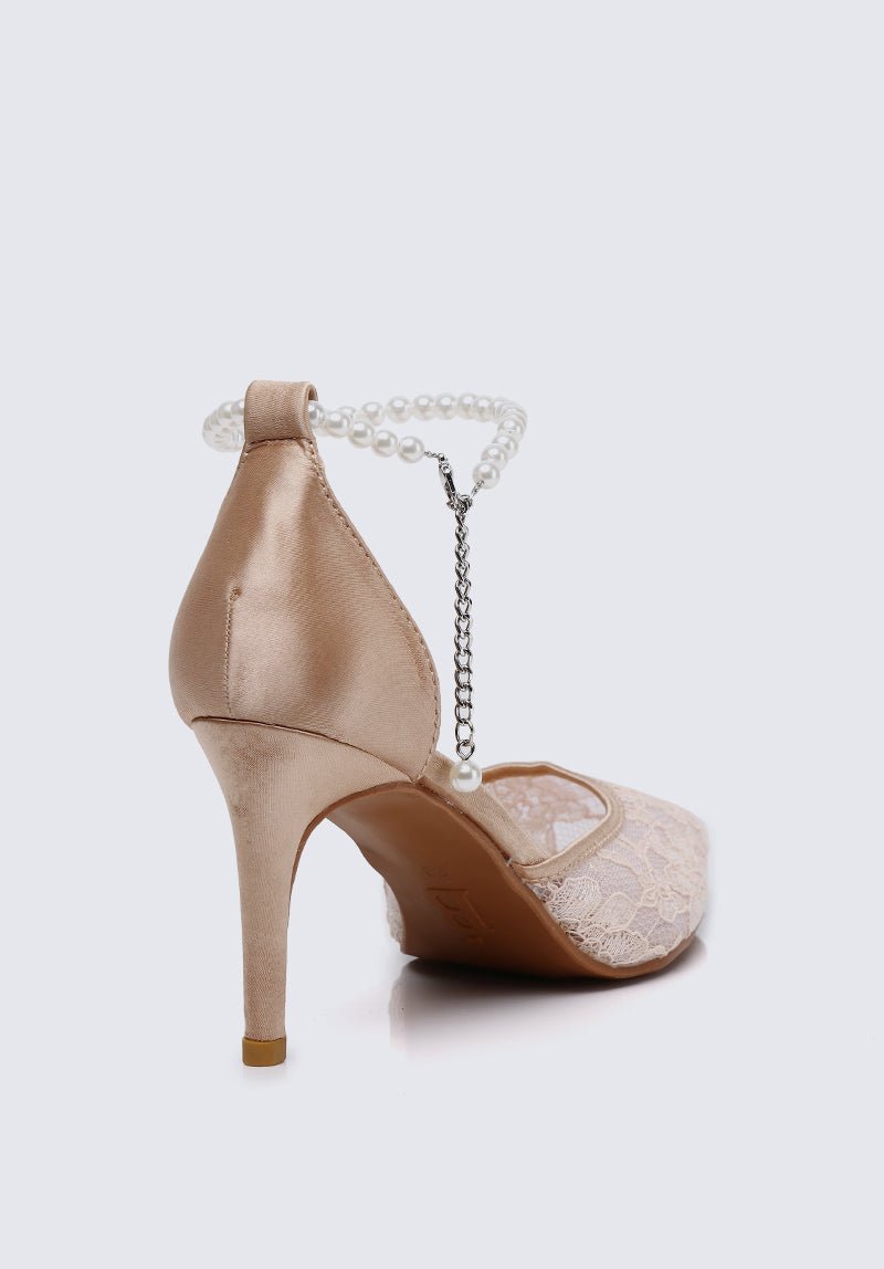 Poppy Comfy Heels In Rose Gold - myballerine