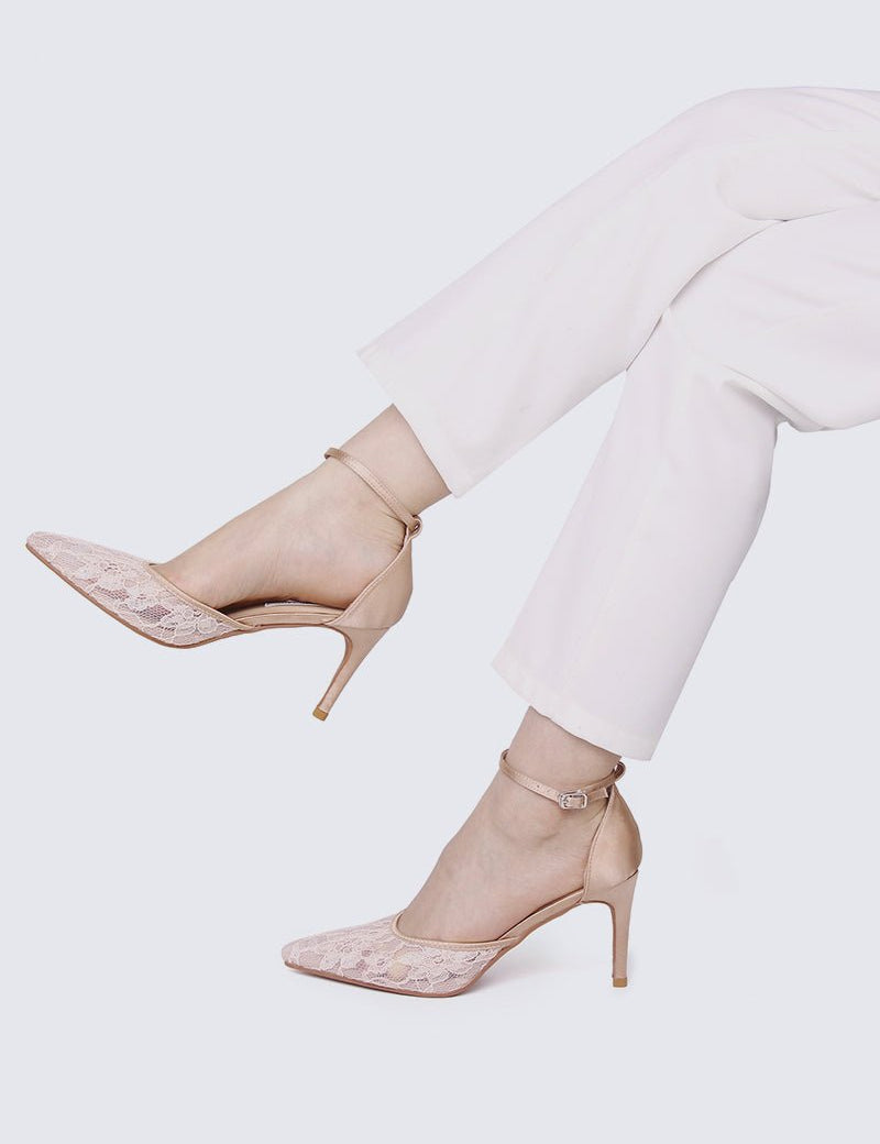 Poppy Comfy Heels In Rose Gold - myballerine