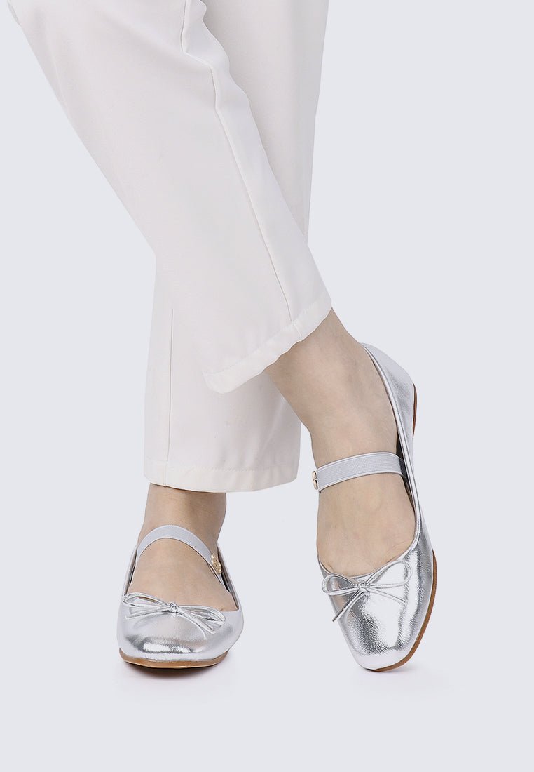 PRE ORDER - Beyonca Comfy Ballerina In SilverShoes - myballerine