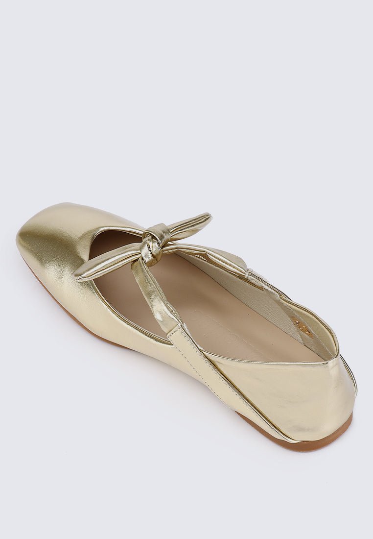 PRE ORDER - Brenee Comfy Ballerina In GoldShoes - myballerine