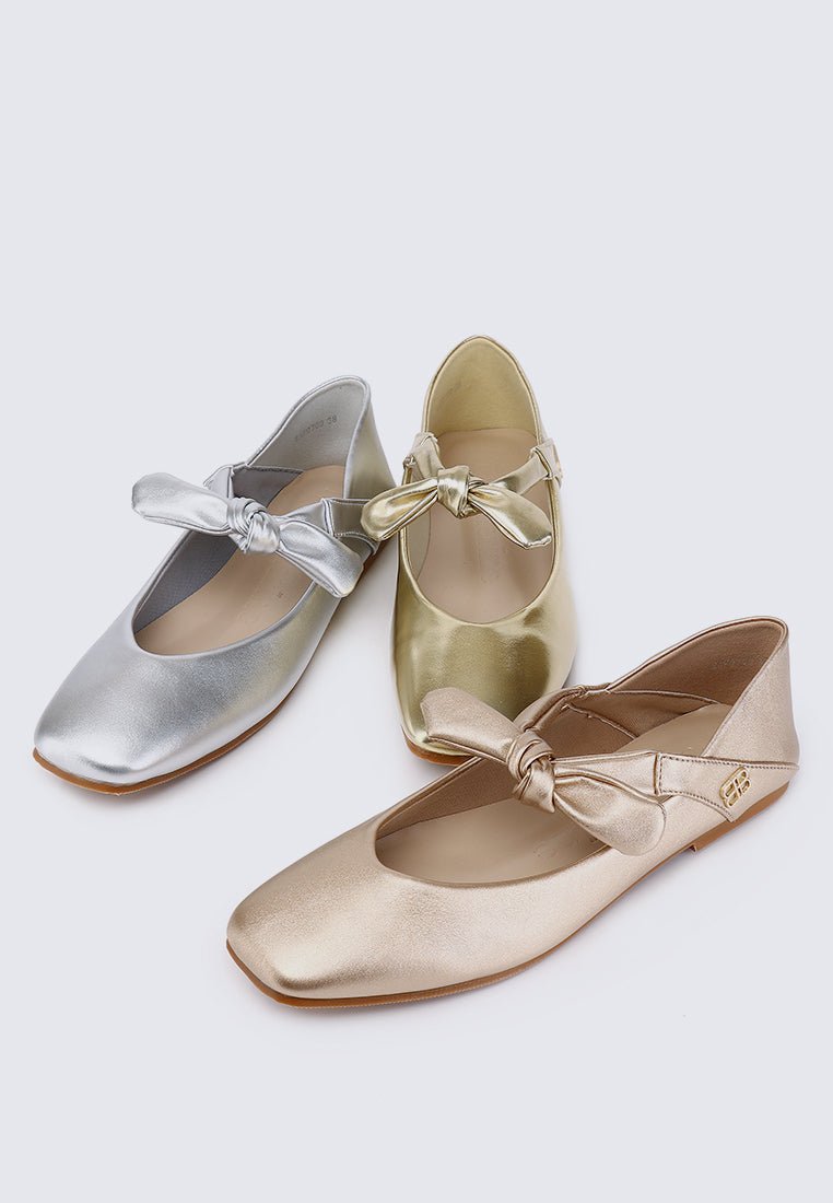 PRE ORDER - Brenee Comfy Ballerina In GoldShoes - myballerine