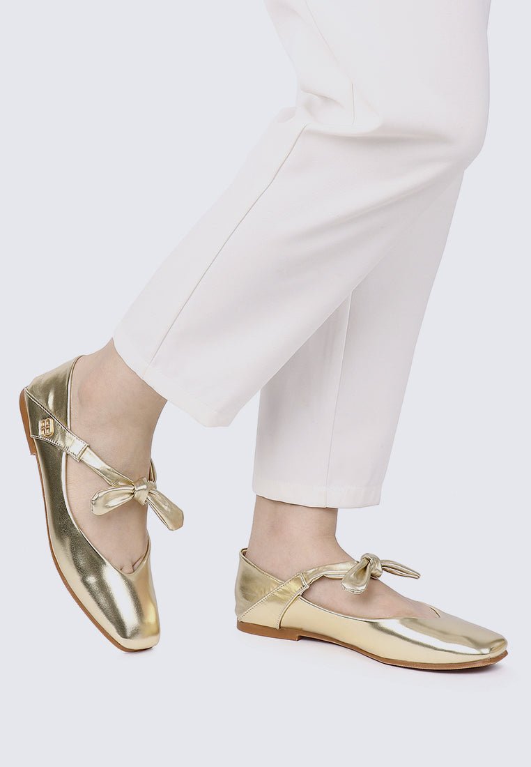 PRE ORDER - Brenee Comfy Ballerina In GoldShoes - myballerine