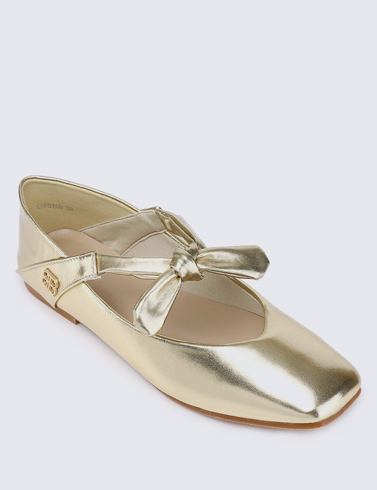 PRE ORDER - Brenee Comfy Ballerina In GoldShoes - myballerine