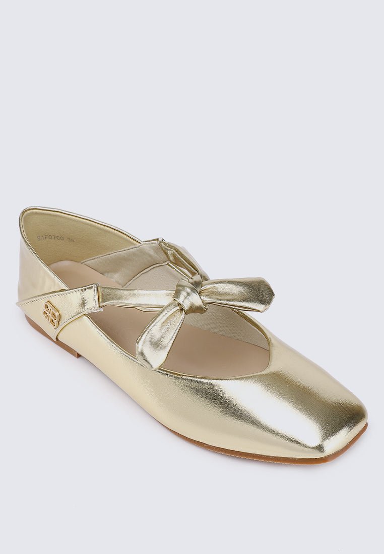 PRE ORDER - Brenee Comfy Ballerina In GoldShoes - myballerine