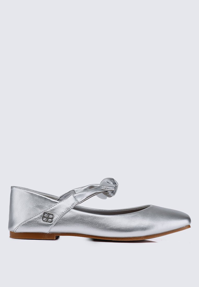 PRE ORDER - Brenee Comfy Ballerina In Silver - myballerine