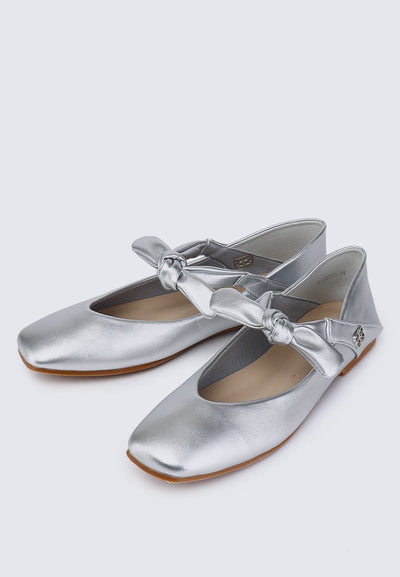 PRE ORDER - Brenee Comfy Ballerina In Silver - myballerine