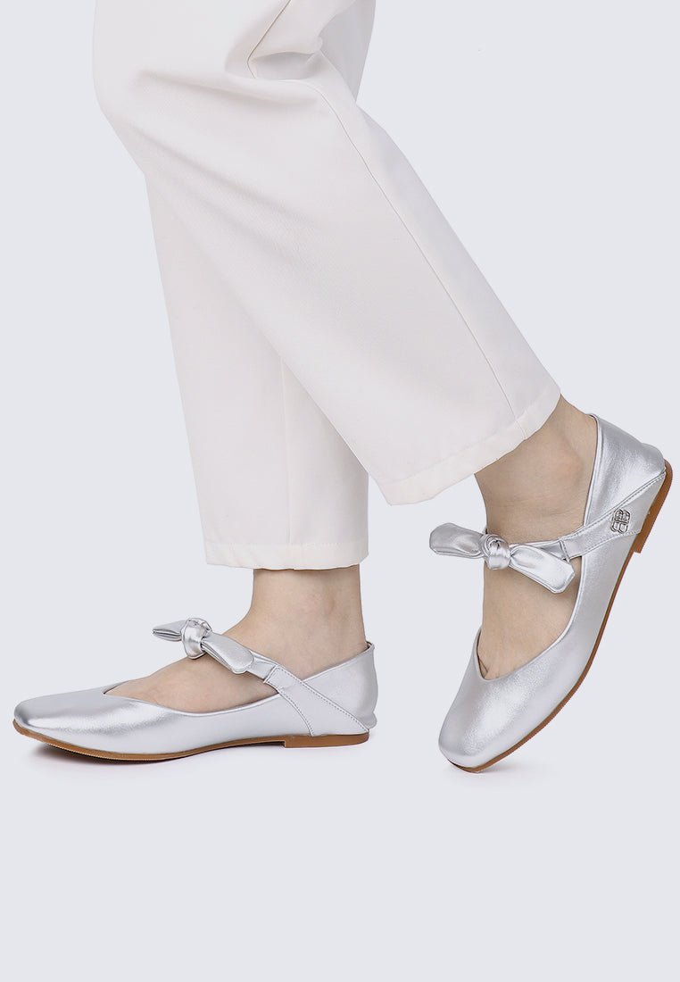 PRE ORDER - Brenee Comfy Ballerina In Silver - myballerine