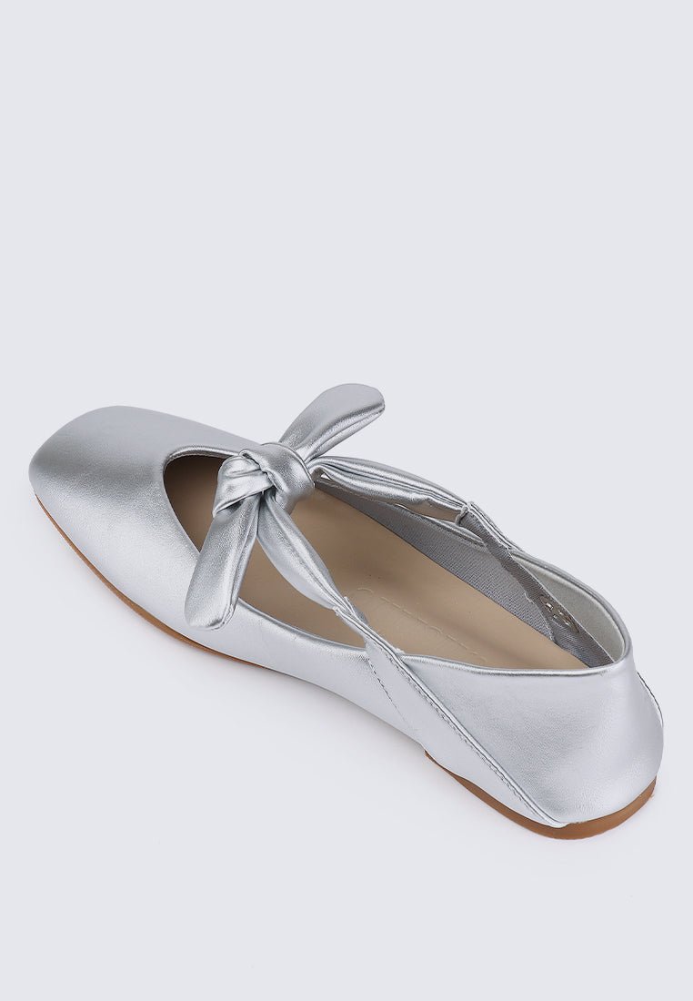 PRE ORDER - Brenee Comfy Ballerina In Silver - myballerine