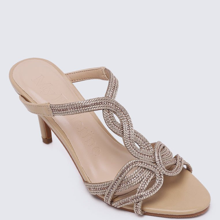 Rihanna Comfy Heels In Tan - myballerine