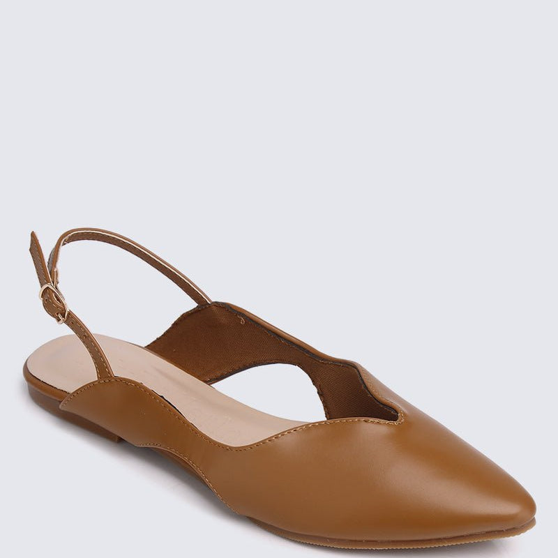 Riley Comfy Ballerina In BrownShoes - myballerine