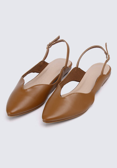 Riley Comfy Ballerina In BrownShoes - myballerine