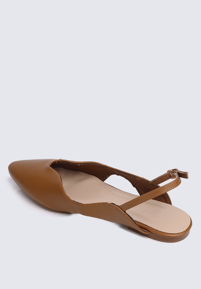 Riley Comfy Ballerina In BrownShoes - myballerine