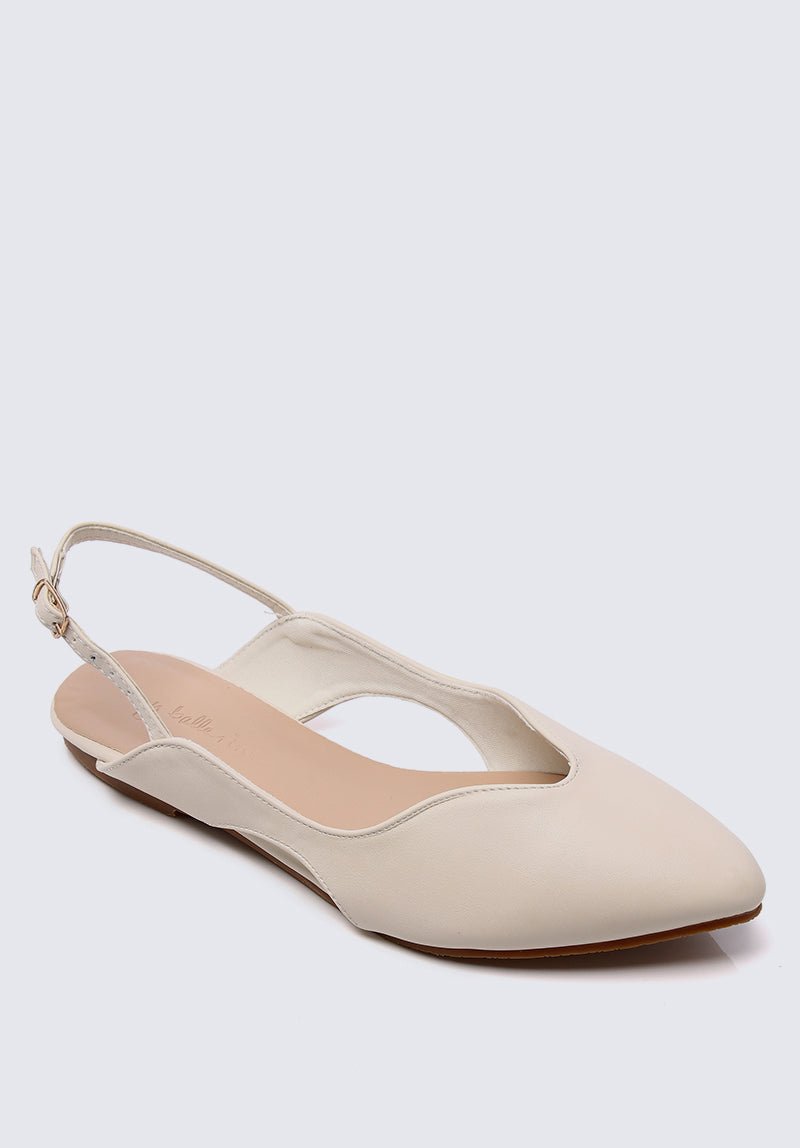 Riley Comfy Ballerina In Off WhiteShoes - myballerine