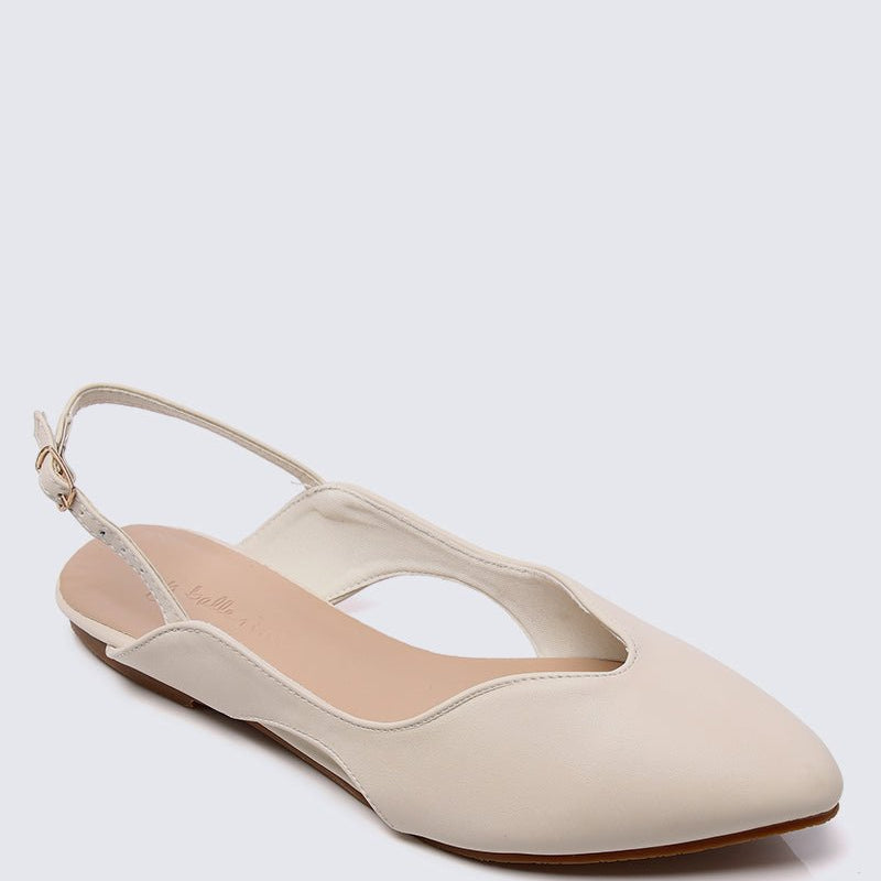 Riley Comfy Ballerina In Off WhiteShoes - myballerine