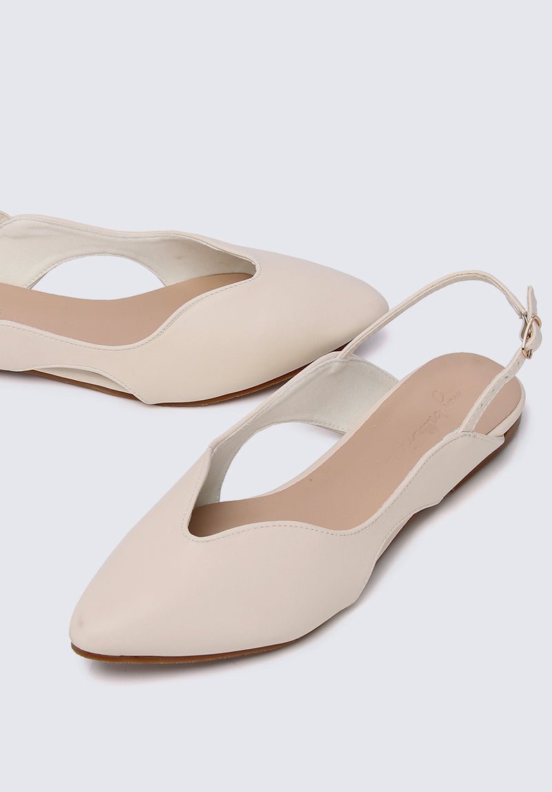 Riley Comfy Ballerina In Off WhiteShoes - myballerine