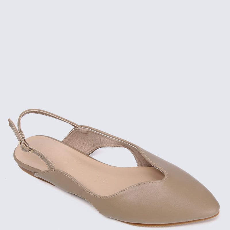 Riley Comfy Ballerina In TaupeShoes - myballerine