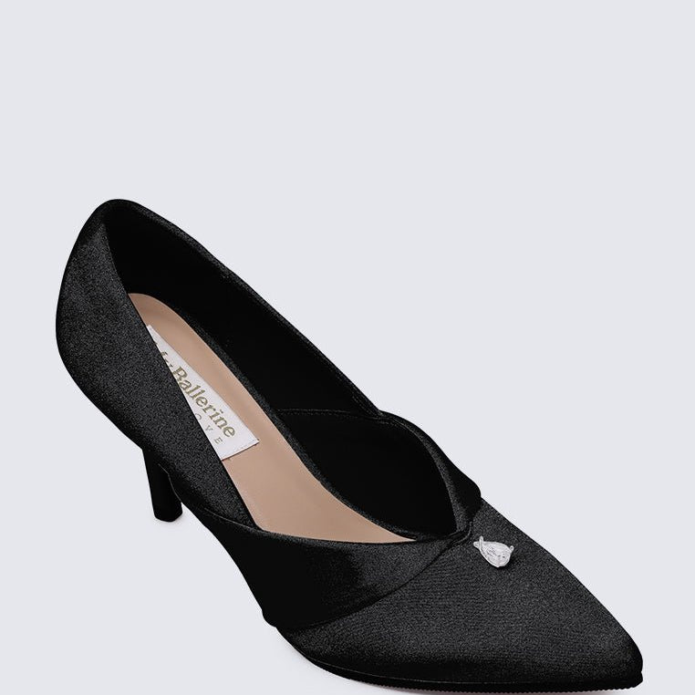 Rosaline Comfy Pumps In Black - myballerine