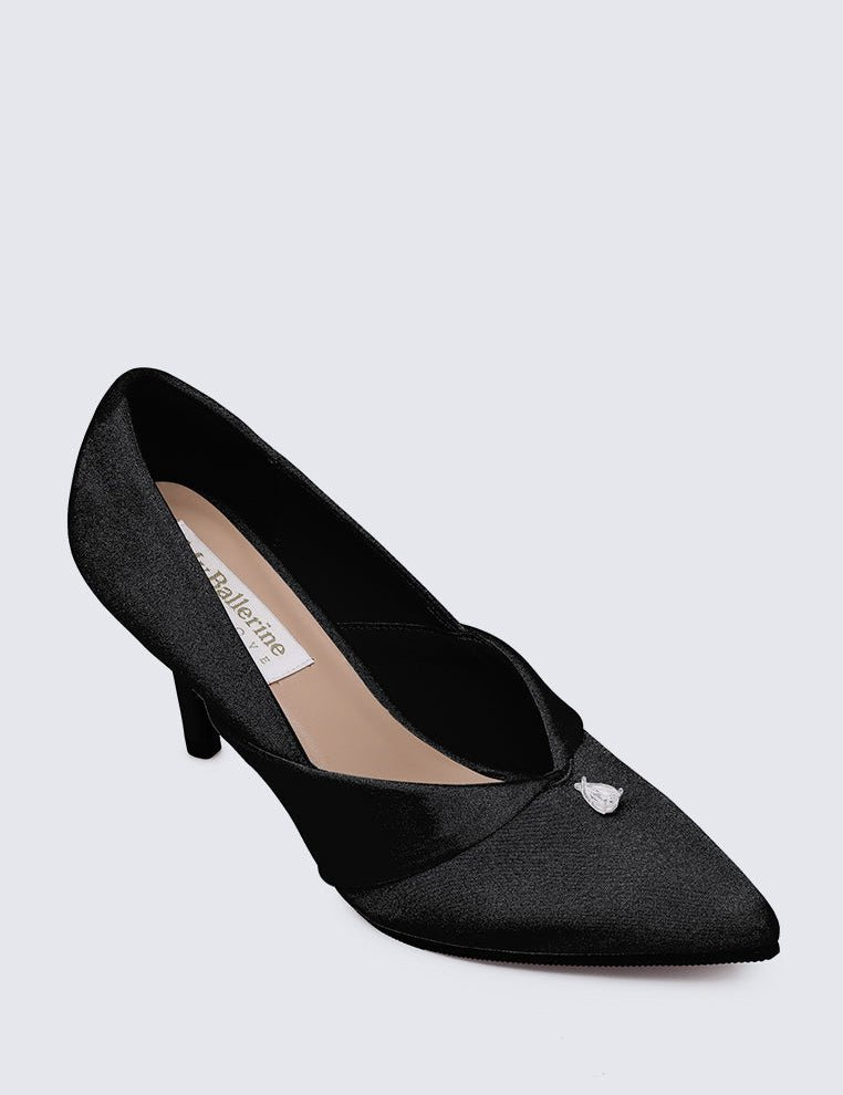 Rosaline Comfy Pumps In Black - myballerine