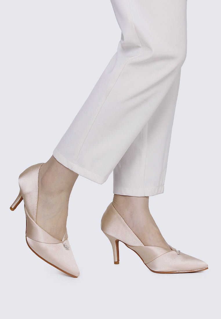 Rosaline Comfy Pumps In Champagne - myballerine