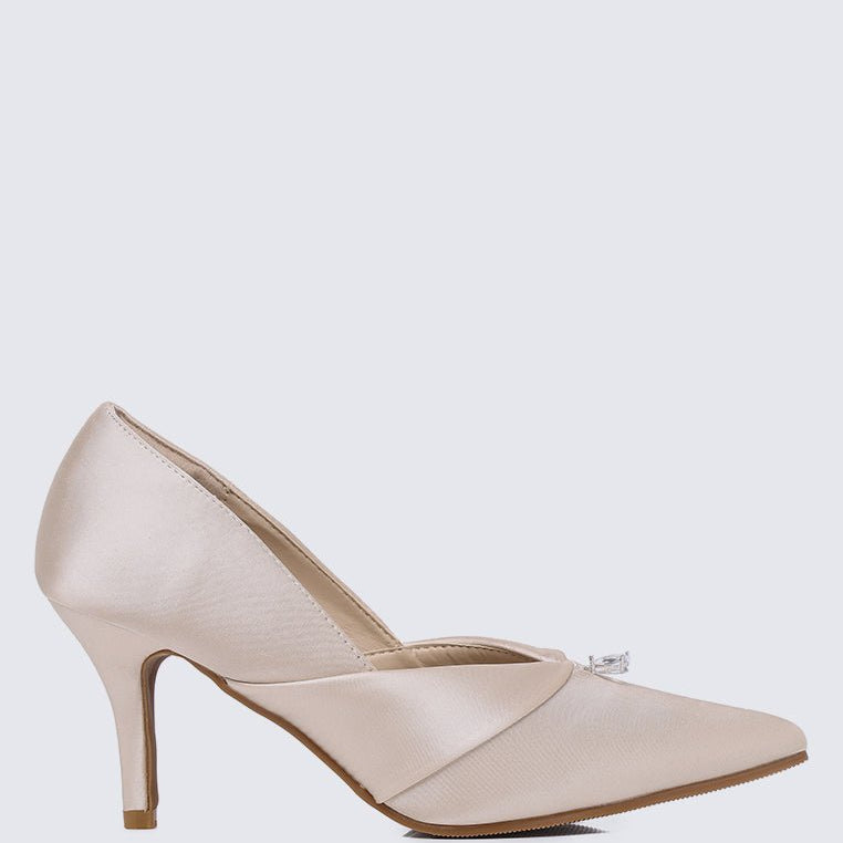 Rosaline Comfy Pumps In Champagne - myballerine