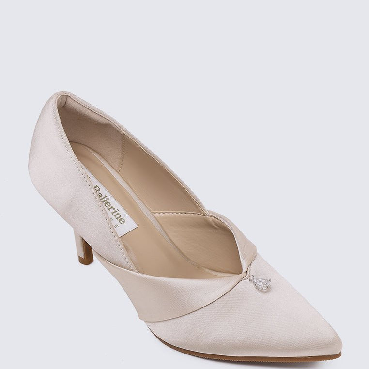 Rosaline Comfy Pumps In Champagne - myballerine