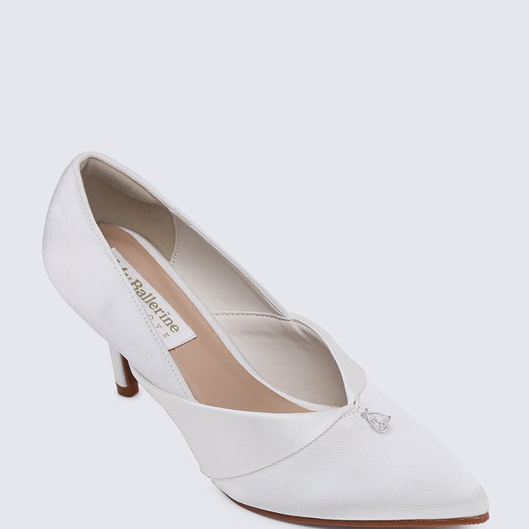 Rosaline Comfy Pumps In Off White - myballerine