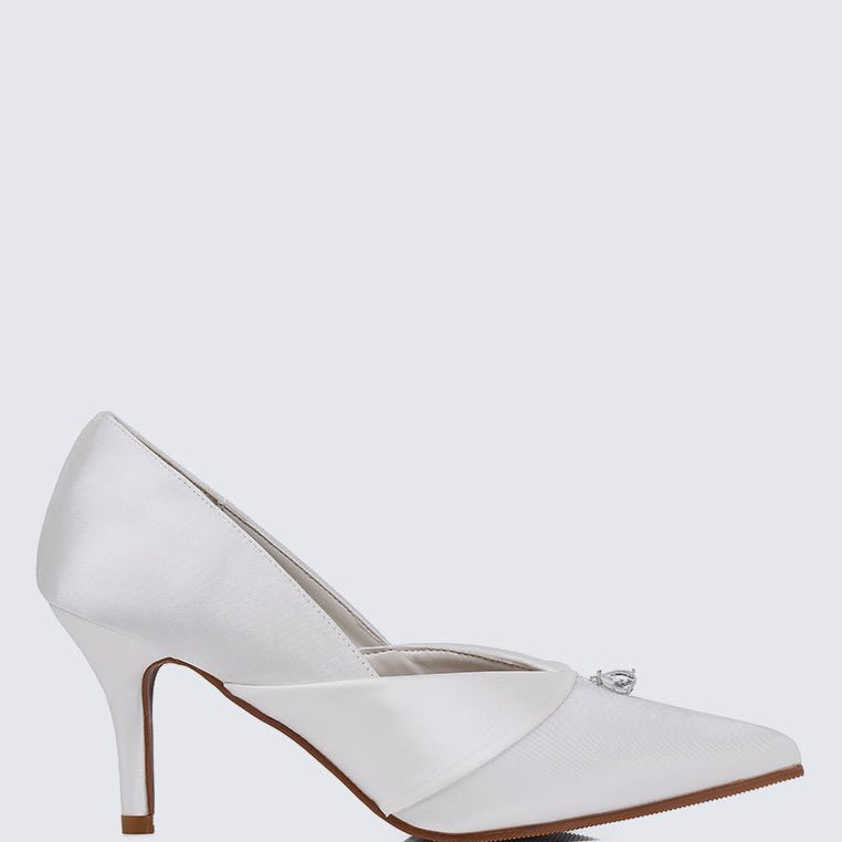 Rosaline Comfy Pumps In Off White - myballerine