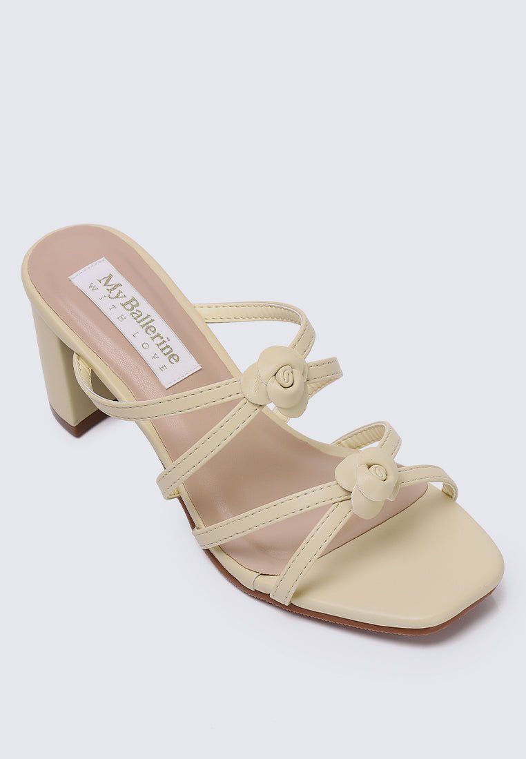 Rosina Comfy Heels in ButtercreamShoes - myballerine