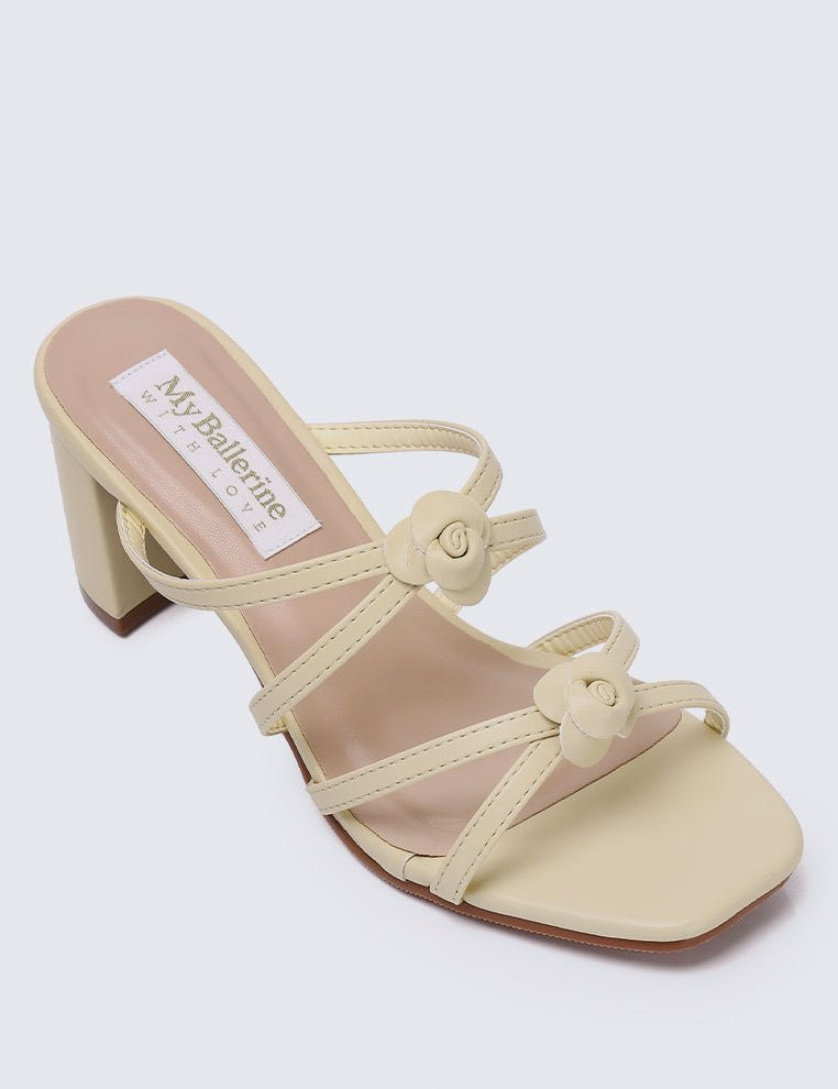 Rosina Comfy Heels in ButtercreamShoes - myballerine