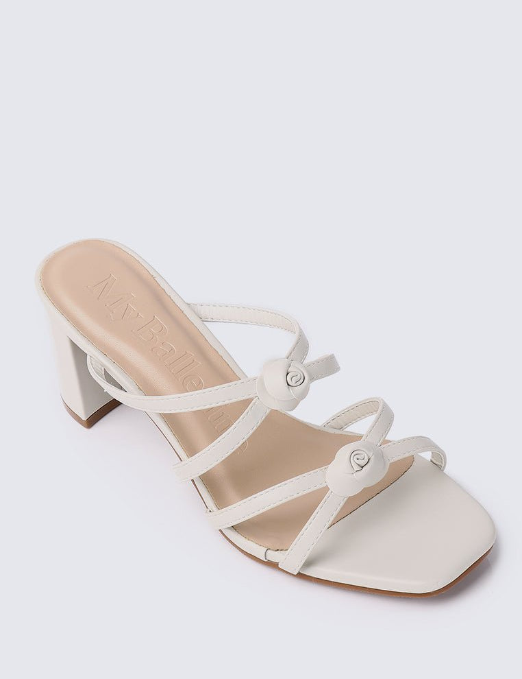 Rosina Comfy Heels in Off WhiteShoes - myballerine