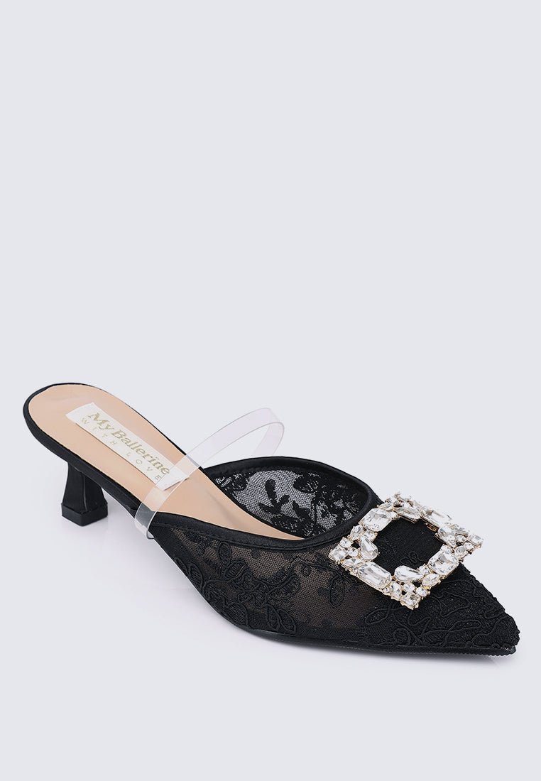 Sylvia Comfy Heels In BlackShoes - myballerine