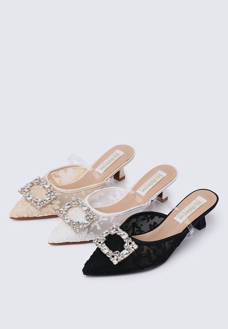 Sylvia Comfy Heels In BlackShoes - myballerine