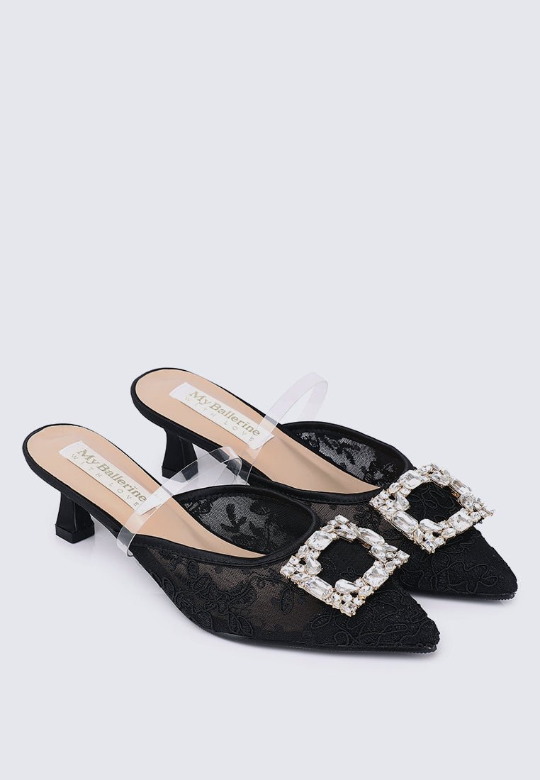 Sylvia Comfy Heels In BlackShoes - myballerine