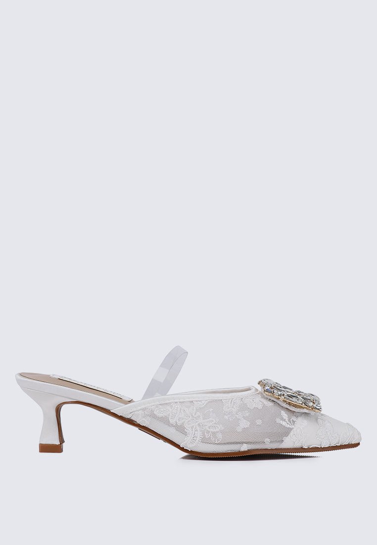 Sylvia Comfy Heels In WhiteShoes - myballerine