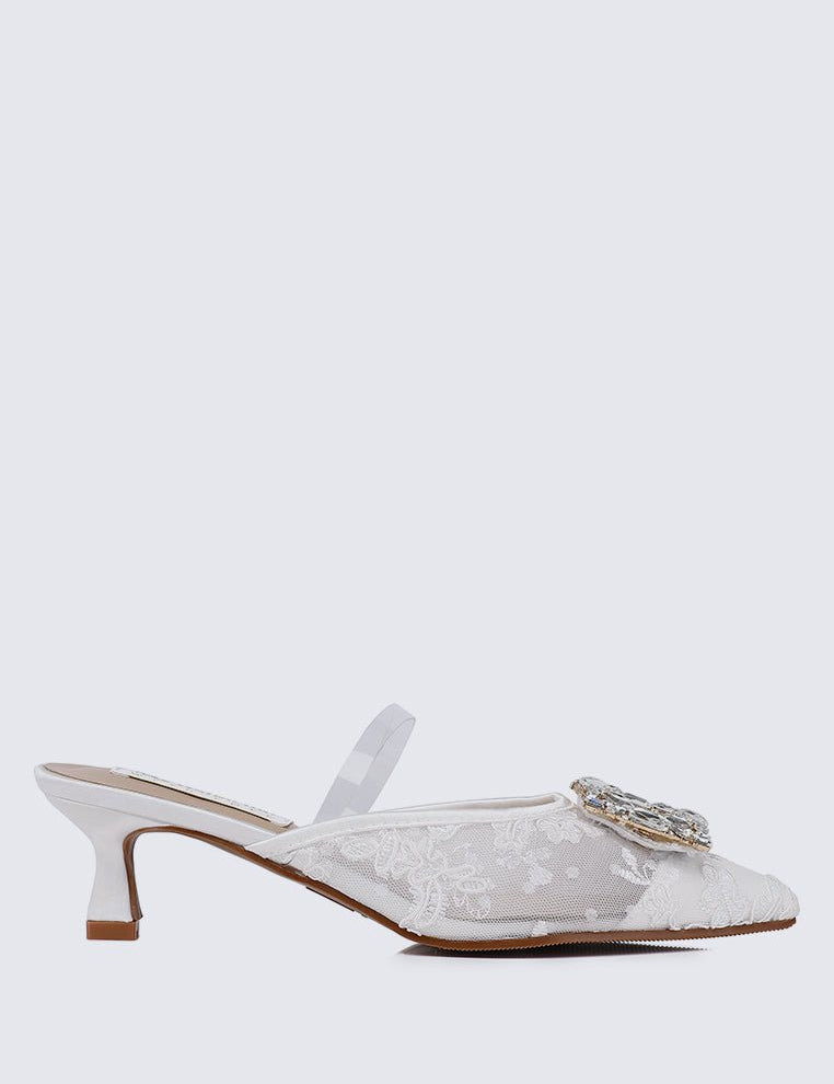 Sylvia Comfy Heels In WhiteShoes - myballerine