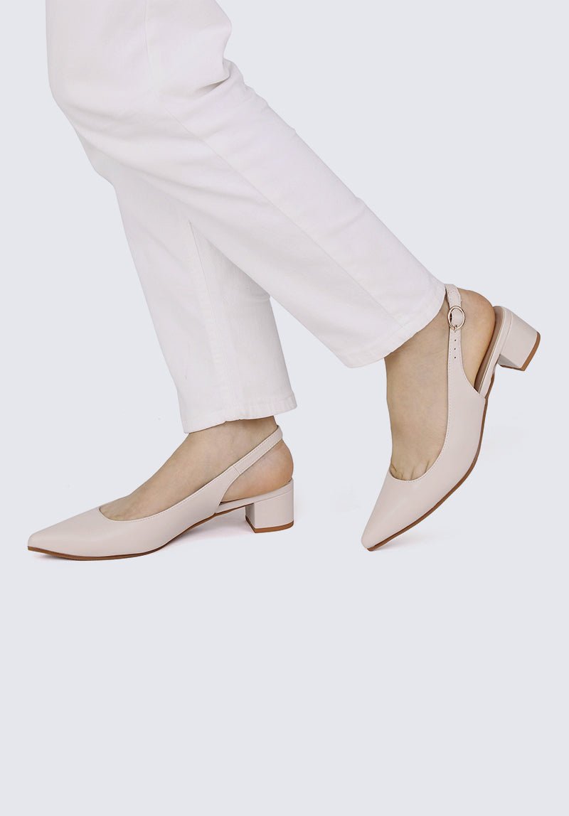 Valerie Comfy Heels In BeigeShoes - myballerine