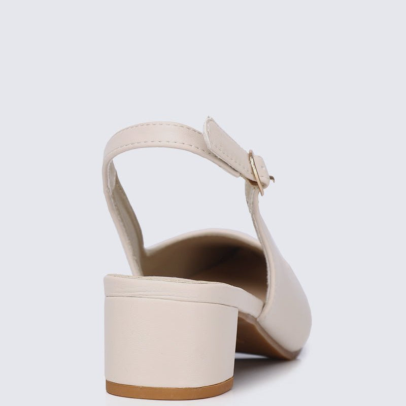 Valerie Comfy Heels In BeigeShoes - myballerine