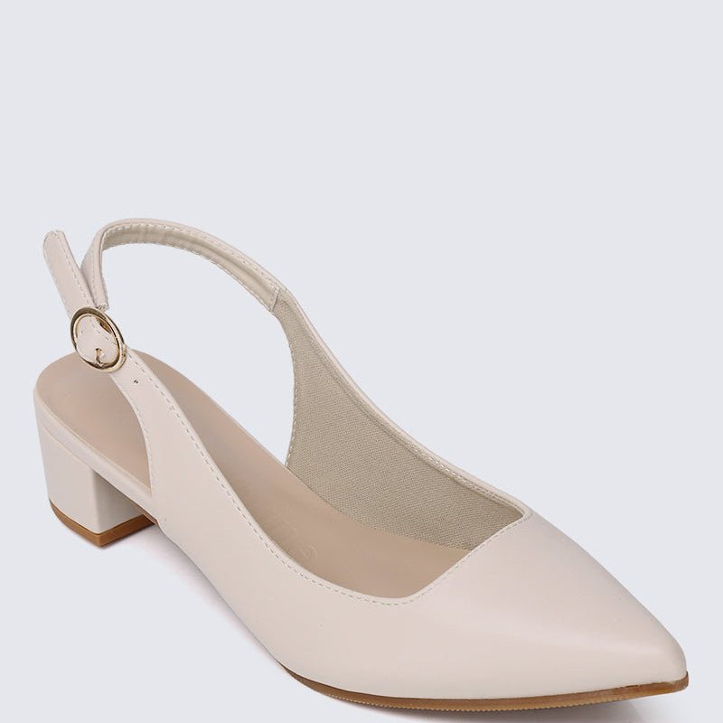 Valerie Comfy Heels In BeigeShoes - myballerine