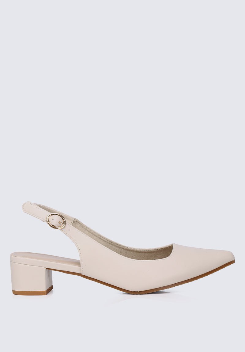 Valerie Comfy Heels In BeigeShoes - myballerine