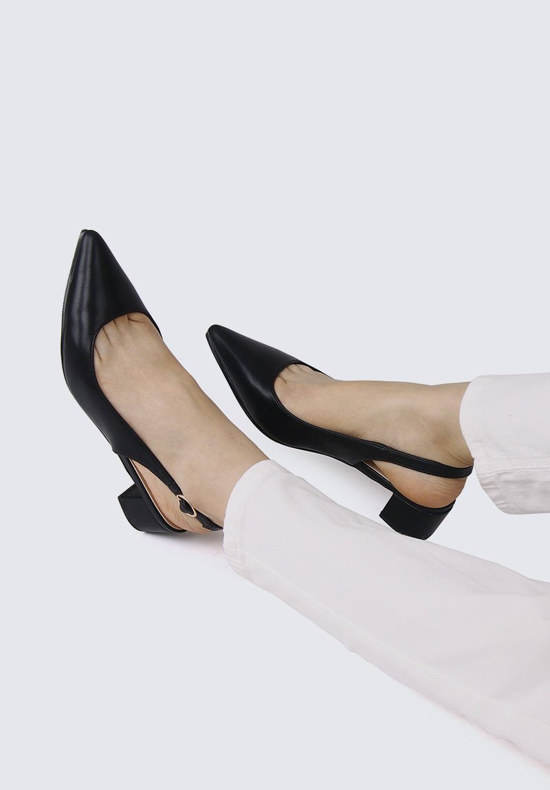 Valerie Comfy Heels In BlackShoes - myballerine