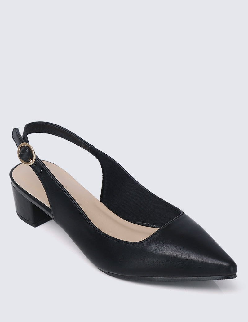 Valerie Comfy Heels In BlackShoes - myballerine