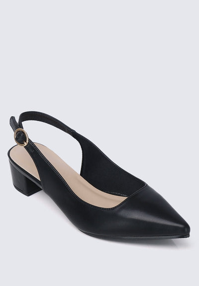 Valerie Comfy Heels In BlackShoes - myballerine