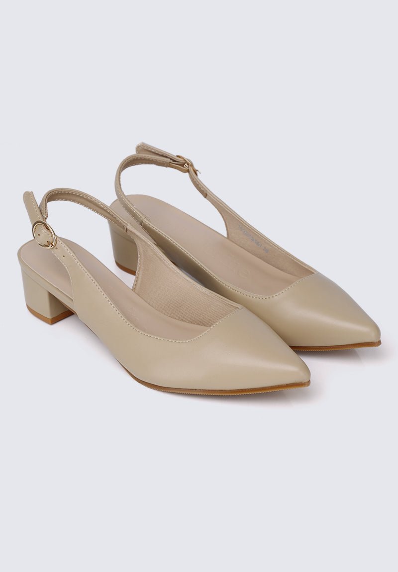 Valerie Comfy Heels In NudeShoes - myballerine